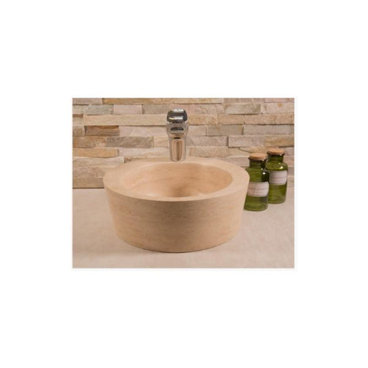 Natursteinbecken Travertin  40 x 15 cm