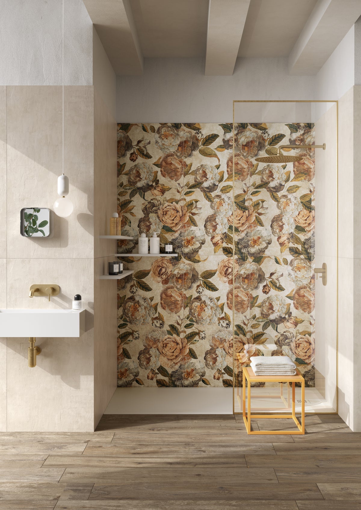 NAF Flowery beige Dekorfliese 60x120 cm
